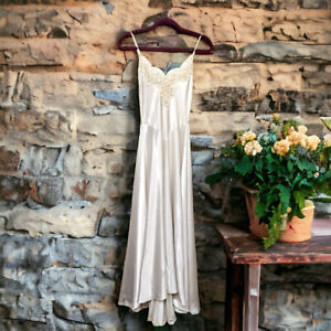 Jonquil by Diane Samandi vintage 90s floral embellished slip gown dressS