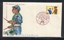 Japan Scott 1130. First Day Cover. Boy Scout 50th Anniv.  Very Fine Unaddressed.