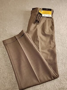 NWT * MEN'S LOUIS RAPHAEL PLEATED DRESS PANTS 34 X 32 WORSTED WOOL HIIDEN EXT. - Picture 1 of 9