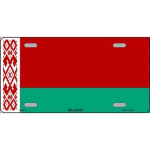 Belarus Flag License Plate Metal Sign Plaque Art Car Truck Wall Home Decor - Picture 1 of 1