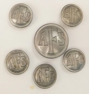 6x WW2 Auxiliary Fire Service buttons - Picture 1 of 1