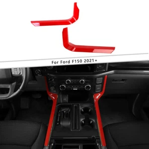Interior Gear Shift Side Panel Trim Cover Accessories For Ford F150 2021-22 Red - Picture 1 of 9