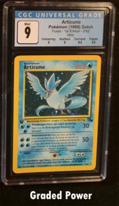 Pokemon Fossil 1. Edition Dutch Articuno CGC 9 Quad++ Holo Dutch (8030) 2/62 - Bild 1 von 2