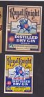 Ancienne étiquette Alcool  Etats Unis BN24332 Royal Knight Chevalier Dry Gin 