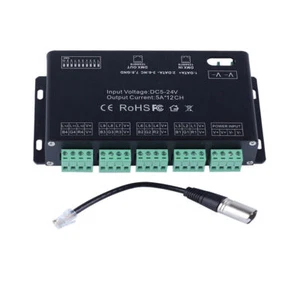 12 Channels DMX 512 RGB Controller DMX Decoder Dimmer Driver Use for LED Strip - Picture 1 of 6