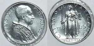 Vatican 1953 5 Lire 198656 combine shipping - Picture 1 of 3