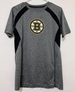 NHL Boston Bruins Hockey Herren Small Kurzarm sportlich grau Polyester Shirt - Bild 1 von 6