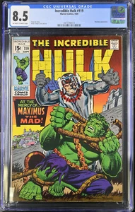 The Incredible Hulk #119 CGC 8.5 - 1969 - Herb Trimpe Maximus cubierta - Imagen 1 de 2