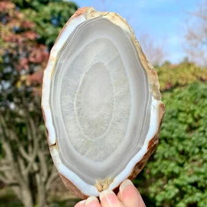 Geda de ágata natural y hermosa 111G rebanada druzy piedra preciosa extra grande - Imagen 1 de 24