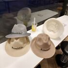 Foldable Handwoven Straw Cap Breathable Summer Sun Hat New Western Cowboy Hat