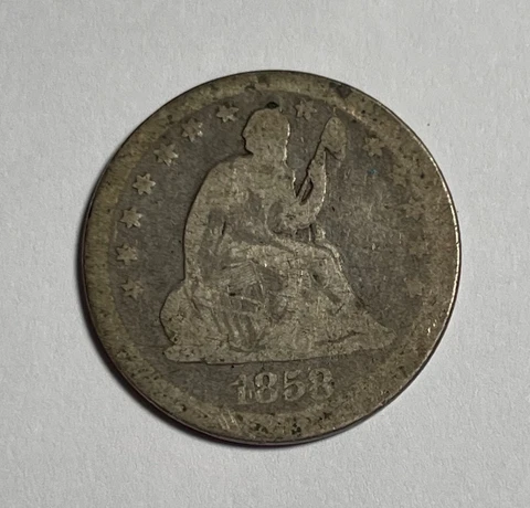 1858 Liberty Seated 25C (#16585) lower grade Cover