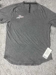 Lululemon drysense Short Sleeve Los Angeles Clippers NBA Gray T-shirt Size XL - Picture 1 of 8