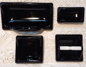 ECAS Sirena Portasapone da incasso dispenser carta Set 4 ACCESSORI BAGNO vintage - Picture 1 of 18