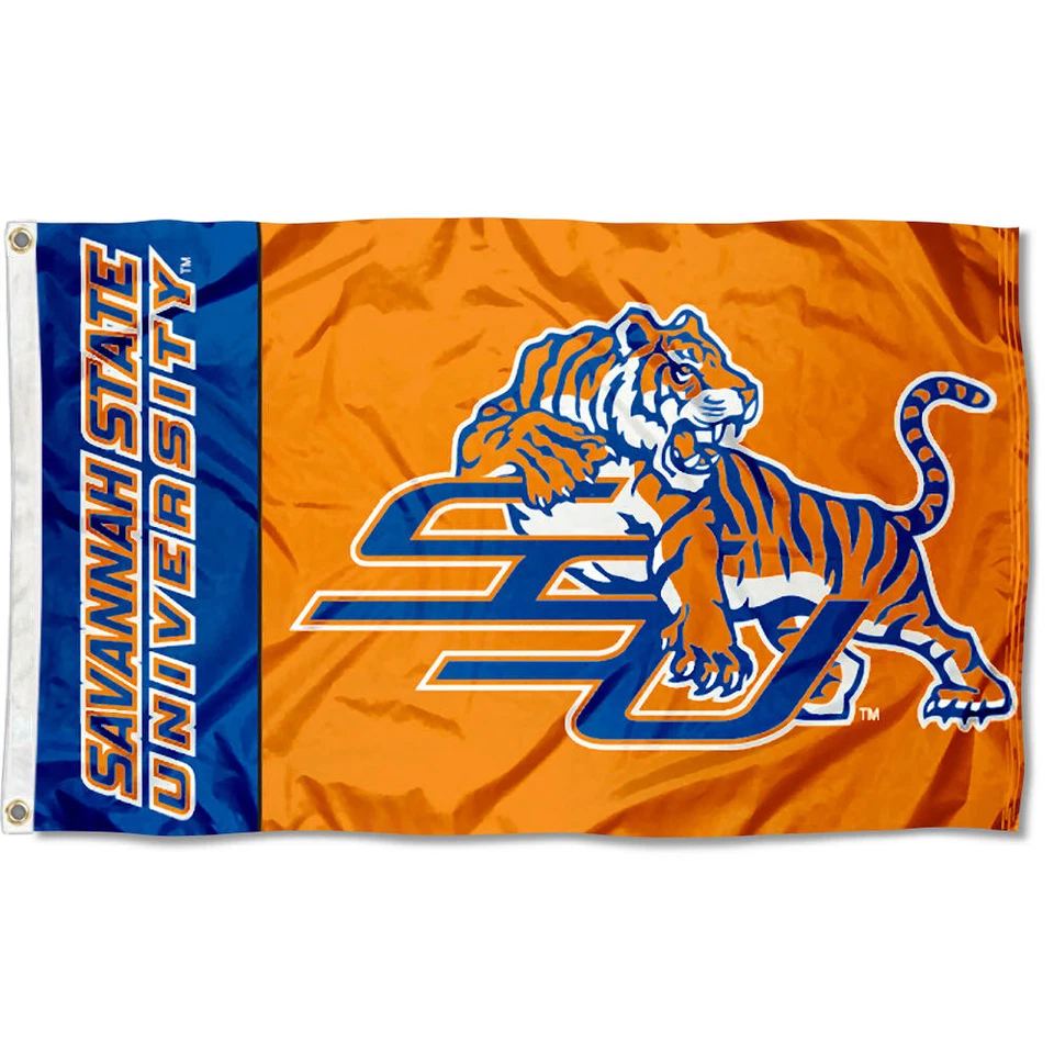 Bandera de Tigres de la Universidad Estatal de Savannah SSU Grande 3x5 Foto 1 de 4