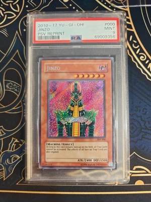 2010 2017 Yu-Gi-Oh! Jinzo PSV-000 Secret Rare PSA 9 MINT - Reprint - Image 1 of 2