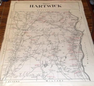 1903 KARTE STADT HARTWICK NY OTSEGO CO HYDE PARK VIELE BEWOHNER AUFGEFÜHRT - Bild 1 von 1