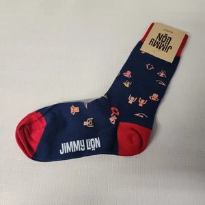 Calcetines Jimmy Lion para hombre/mujer - azul marino con estampado de nadador " - Imagen 1 de 3