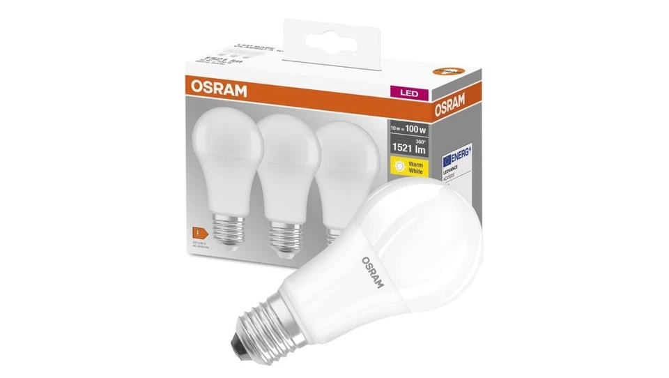 3PAK Żarówka LED E27 A60 14W = 100W 1521lm 2700K Ciepła 360 OSRAM - Image 1 of 1