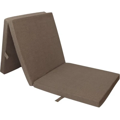 RelaxXL Klappmatratze Kinder 190x60x7cm Faltbares Gästebett Taupe meliert - Bild 1 von 4