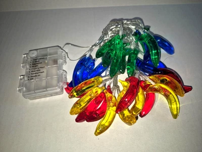 Couah [8 Modos] Fruta de Plátano 30 LED 16 Pies Interior Exterior Luces Funciona con Pilas Foto 1 de 2