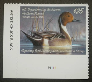 RW91 Federal Duck Stamp MNH, OG w/Plate # Migratory Bird Hunting Stamp 2024 - Picture 1 of 2