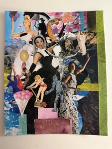 Original Tarot Art , The Fool Collage Art Card , Tarot Inspired Wall Art Collage - Picture 1 of 3