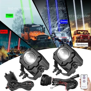2x For Honda Pioneer 1000 1000-5 ATV UTV Laser LED Whip Lights Whipless Remote - Picture 1 of 19