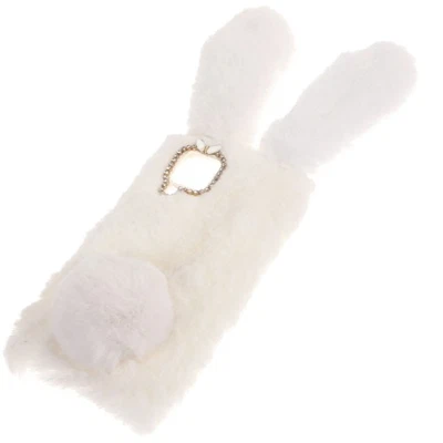 Custodia telefono posteriore calda peluche orecchio di coniglio compatibile con A12// - Immagine 1 di 4