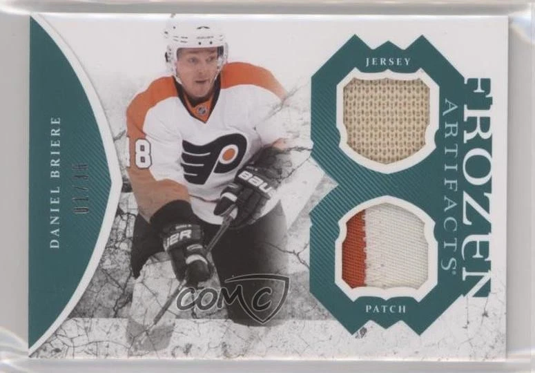 2011 Artifacts Frozen Jerseys Green Jersey/Patch /35 Daniel Briere #FA-BR Patch - Image 1 of 2