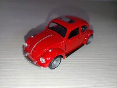 Volkswagen Maggiolino 1/36 Kafer Escarabajo Coccinelle Modellino Auto Die Cast - Immagine 1 di 4