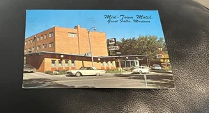 Mid-town Motel Great Falls Montana Postcard Classic Cars 1964 - Picture 1 of 5