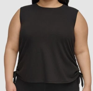 Calvin Klein Performance Womens' Black Drawstring Tank Top Plus Size 1X - Picture 1 of 2