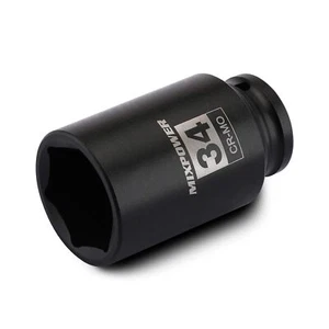 1/2" Drive Deep Impact Socket w/ CR-MO 34mm Metric 6 Point Axle Nut Removal Tool - Picture 1 of 6