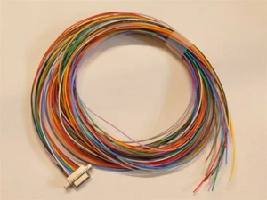 Mil-Spec HRC M83513/03-C14P 21P Micro D-Sub Connector w/72" Color Coded Leads - Picture 1 of 3