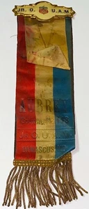 Rare Antique Jr. Order of United American Mechanics Ribbon Damascus MD Pinback! - Bild 1 von 8