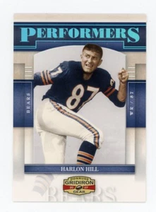 2007 Donruss Gridiron Gear Harlon Hill Performers Blue #ed/25 Chicago Bears - Picture 1 of 2