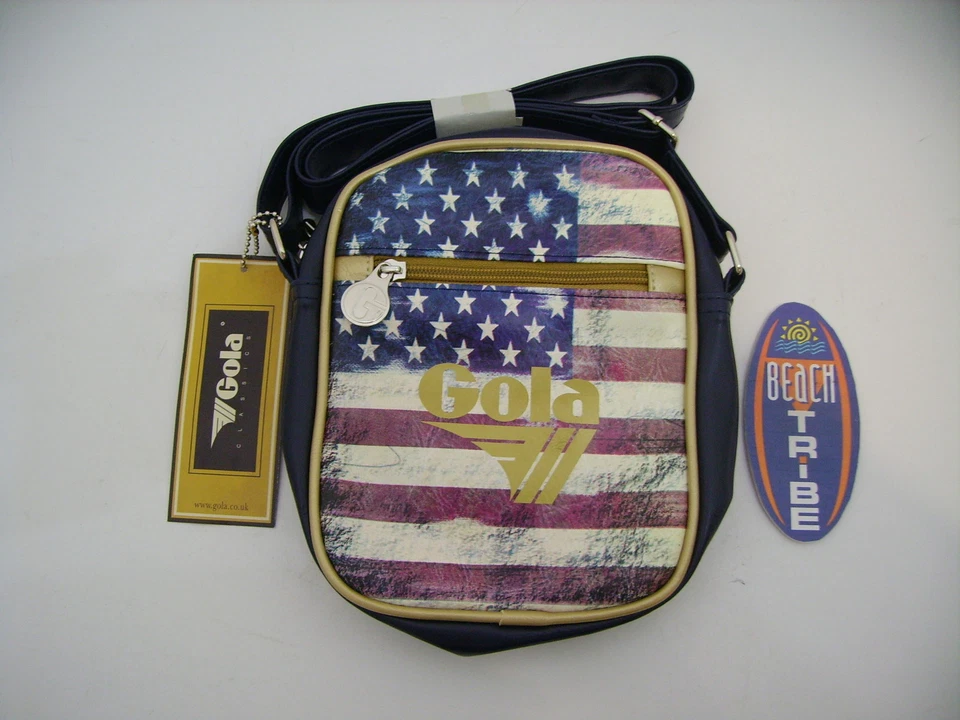 GOLA Purse Small Mini Maclaine Mkii Vintage USA CUB447 Navy Gold Multi Blue - Image 1 of 2