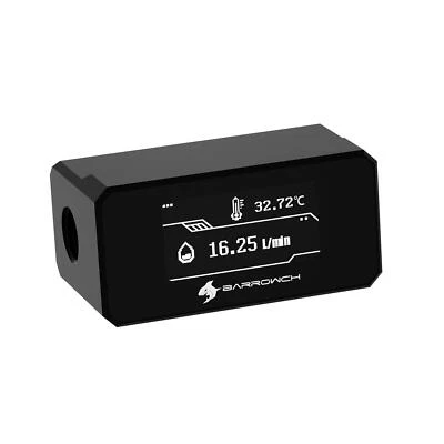 BarrowCH G1/4 Digital OLED Display Flow and Temperature Sensor - Black - Image 1 of 4
