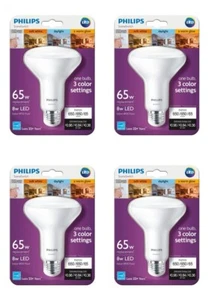 Philips BR30 LED Floodlight Bulb SceneSwitch Daylight Soft White Warm Glow 4 Pak - Picture 1 of 3