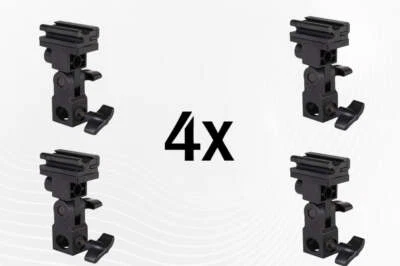SMARAMS 4X From Bracket Umbrella Holder Flash Hot Shoe Mount Adapter Light Stand