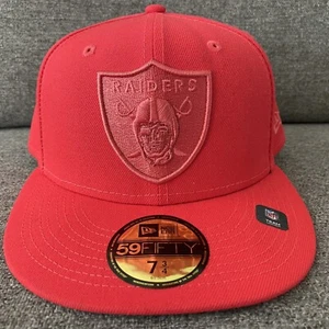 Las Vegas Raiders New Era 59fifty Mütze All Red 7 3/4 Fitted Cap - Bild 1 von 10