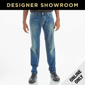 Pantalones de mezclilla ajustados de aspecto vintage de Armani Jeans para hombre - Imagen 1 de 4