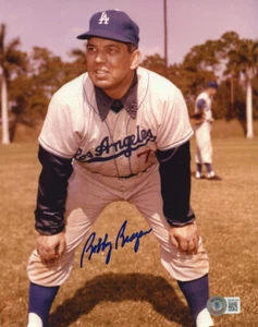 BOBBY BRAGAN SIGNED AUTOGRAPHED 8x10 PHOTO LOS ANGELES DODGERS RARE BECKETT BAS - Picture 1 of 2
