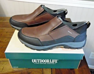 Outdoor Life PINE Hiking Shoe Men's Slip On Brown Size 12M - Pre-Owned with Box - Picture 1 of 12
