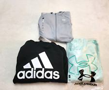 Lot of 3 New Women Hoodies and Zip Hoodie - Adidas - Under Armour - Mixed Sizes