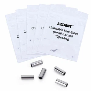 Dental Orthodontic Crimpable Hooks Mini Stops 0.5mm/0.8mm AZDENT 10pcs /Bag - Picture 1 of 19