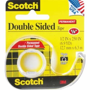 (12)- 3M Scotch 1/2 In. x 250 In. Double Stick Transparent Tape - Picture 1 of 1