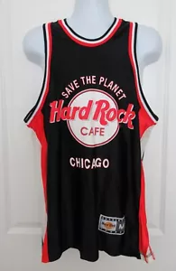 VINTAGE HARD ROCK CAFE CHICAGO BASKETBALL JERSEY SAVE THE PLANET SIZE MEDIUM - Picture 1 of 7