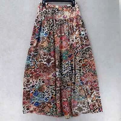 NUEVO CON ETIQUETAS Boston Propia Maxi Falda Boho Talla 6 Colorida Abstracta Fluida Suroeste Foto 1 de 4