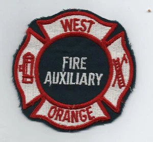 West Orange Auxiliary Fire Dept., (NJ), parche de uniforme, parte posterior de tela vintage - Imagen 1 de 1